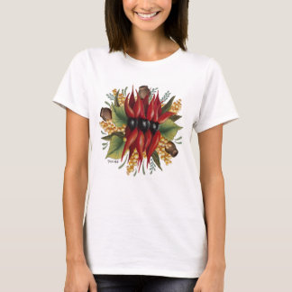 Camiseta Wildflowers australianos - ervilha de deserto de