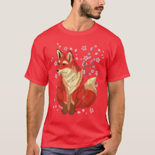 Camiseta Wildlife Animal Fo Lover Cherry Blossom Sakura For