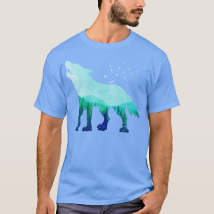 Camiseta Wildlife Forest Predator Howling Wolf