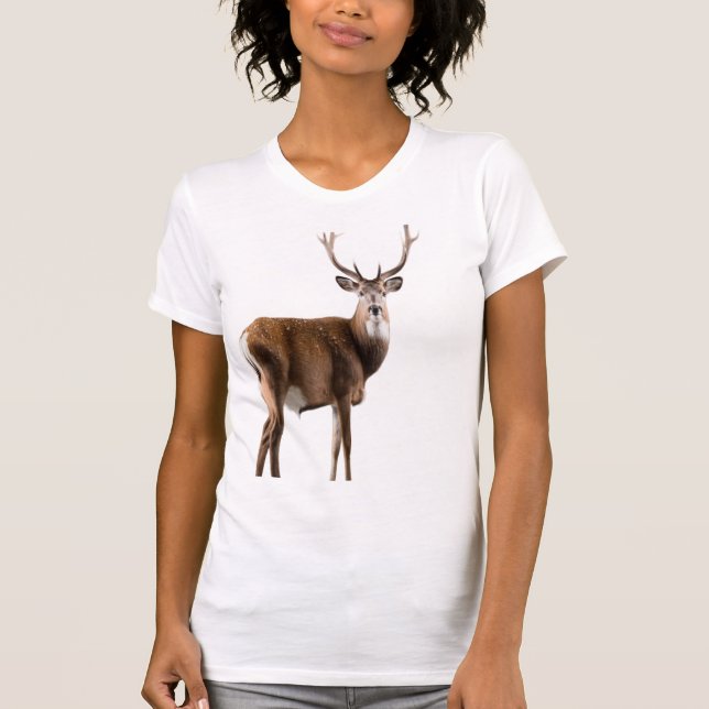 Camiseta Wildlife Illustration fofo Cerf retro Deer Lovers (Frente)