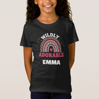 Camiseta "Wildly Adorable Personalized Girl Tee - Boho Rain