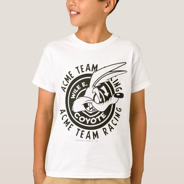 Camiseta WILE E. COYOTE™ Equipe de Corrida Acme P/B (Frente)