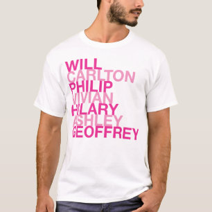 Camiseta Will Carlton Philip Vivian Hilary Ashley Geoffrey