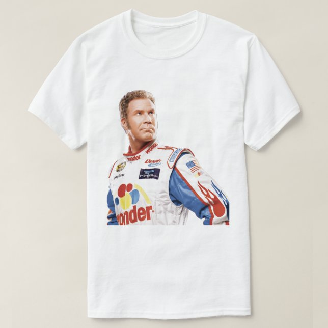 Camiseta Will Ferrell Talladega Nights Ricky Bobby (Frente do Design)