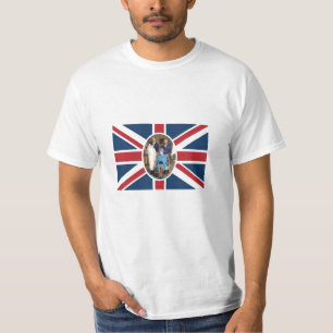 Camiseta Will, Kate, Príncipe George - Bandeira Britânica
