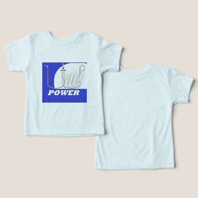 Camiseta "Will Power" BLUE, da coleção Kriyas (Design Frente e Verso)