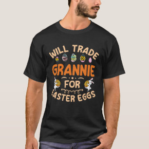 Camiseta Will Trade Grannie para Ovos de Páscoa vovó Happy