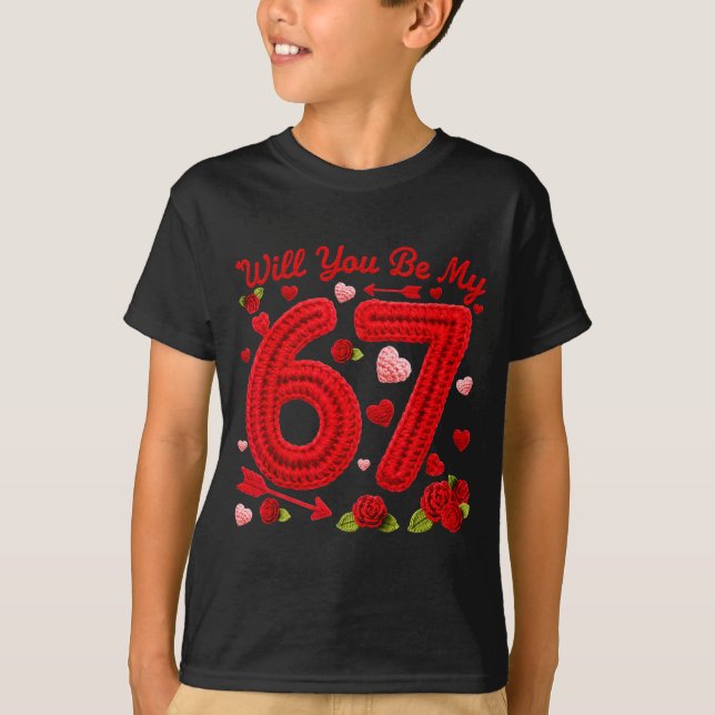 Camiseta Will You Be My 67 Funny Valentine Floral 67 Six Se (Frente)