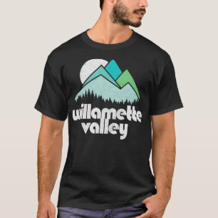 Camiseta Willamette Valley Oregon Vintage Minimalist Mounta