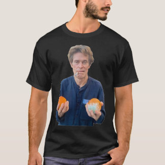 Camiseta willem dafoe com 2 laranjas moldadas Clássicas T-S