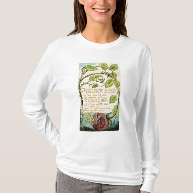 Camiseta William Blake | o rosa doente, das canções de (Frente)