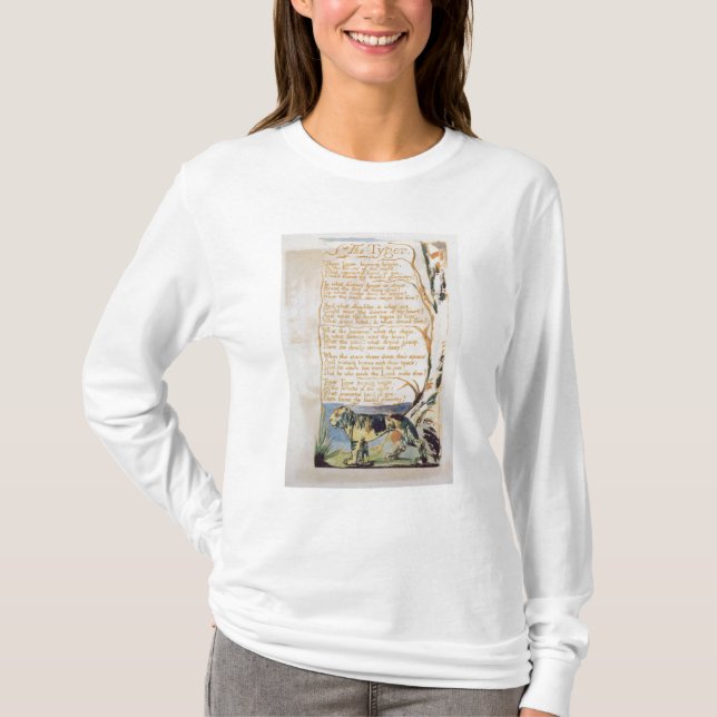 Camiseta William Blake | o Tyger, das canções da inocência (Frente)