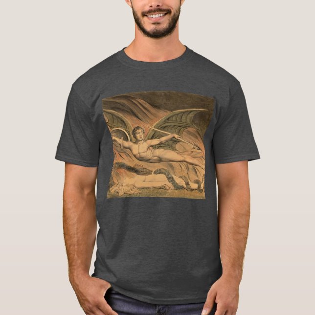 Camiseta William Blake - Satan Exultando sobre Eva (Frente)
