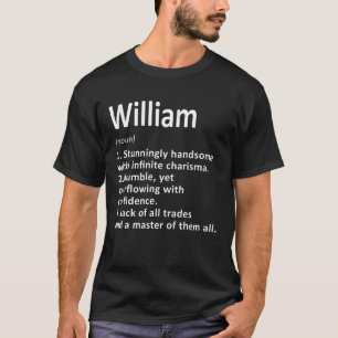 Camiseta William Definition Personalised Name Funny Birthda
