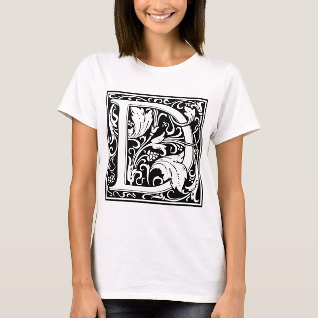 Camiseta William Morris Alphabet "D" (Frente)