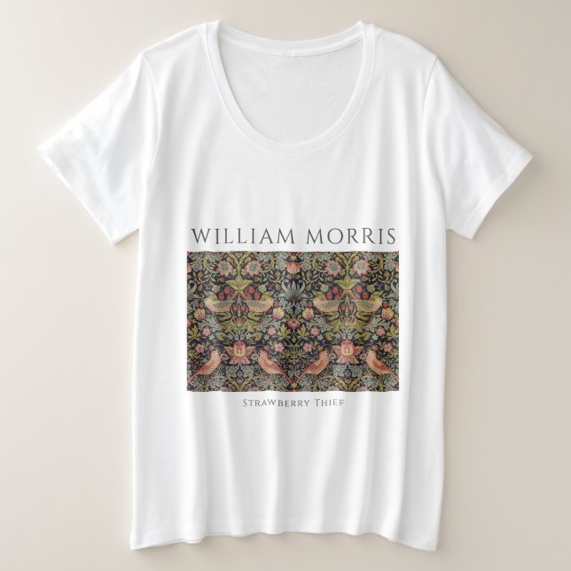 Camiseta William Morris Strawberry Thief Mulheres (Frente do Design)