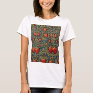 Camiseta William Morris Strawberry Thief Padrão Floral