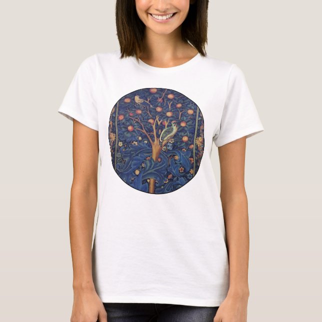 Camiseta William Morris Woodpecker Tapeçaria Artes e Artesa (Frente)