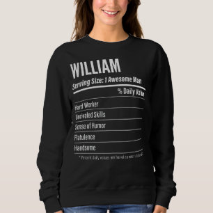 Camiseta William Servindo Tamanho Nutrição Rótulo Calorias
