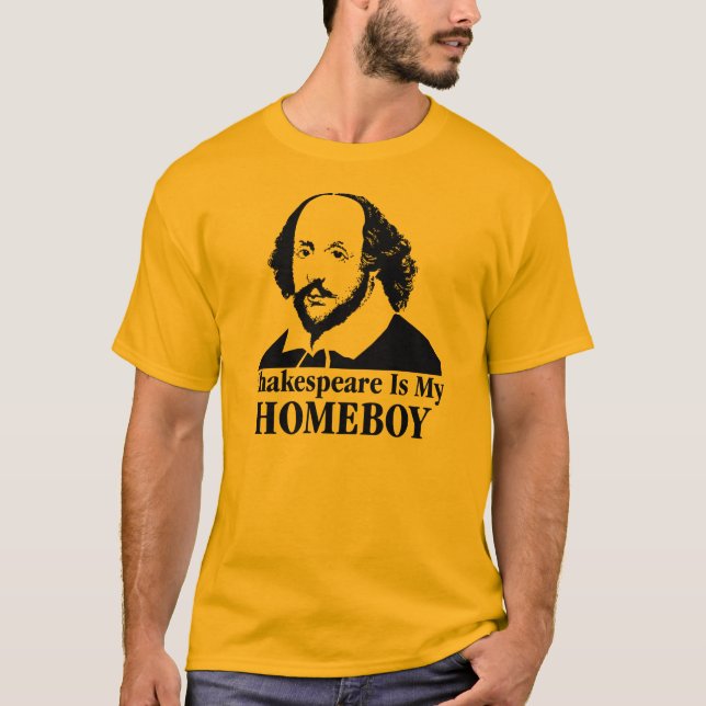 Camiseta William Shakespeare é meu ficar em casa (Frente)