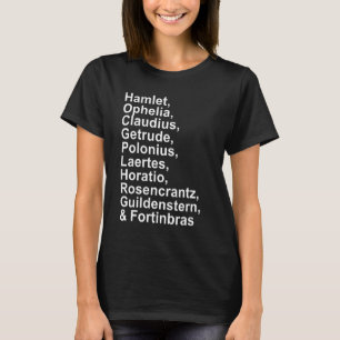 Camiseta William Shakespeare Hamlet Characters Shakespeare