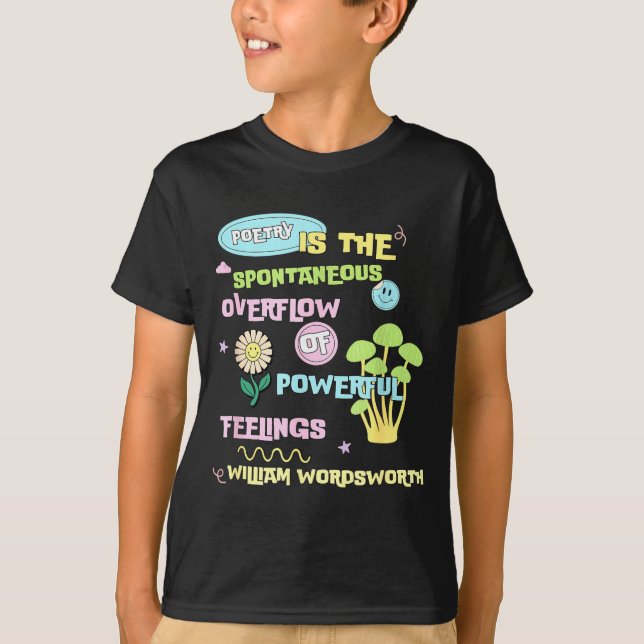 Camiseta William Wordsworth Quote Etry Em Writing Writer Gi (Frente)