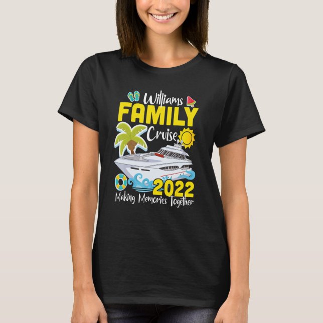 Camiseta Williams Family Trip Cruise 2022 Férias Correspond (Frente)