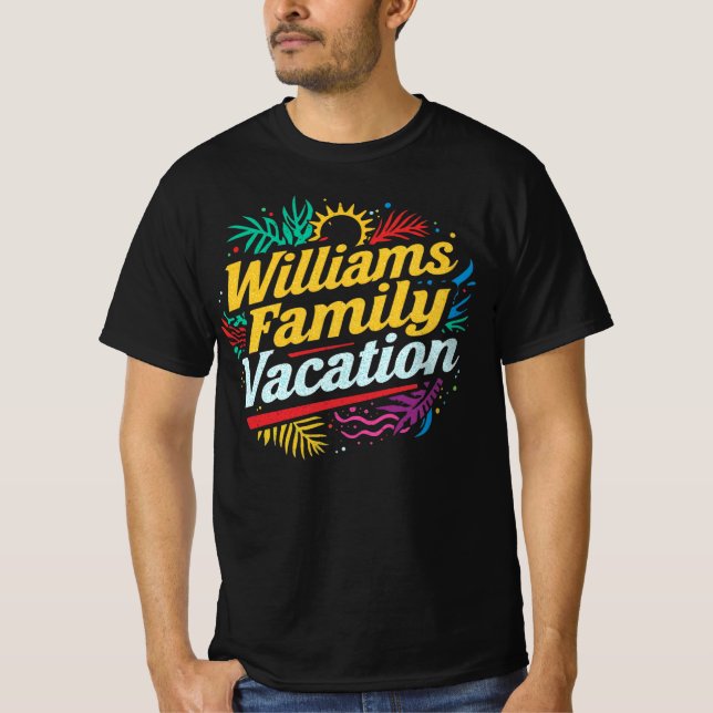 Camiseta Williams Family Vacation Personalized Matching (Frente)