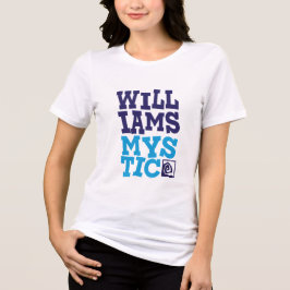 Camiseta Williams-Mystic estilizou palavras em uma árvore