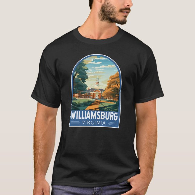 Camiseta Williamsburg Virginia Viagem Art Vintage (Frente)