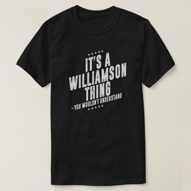 Camiseta Williamson — sobrenome engraçado — família engraça (Frente do Design)