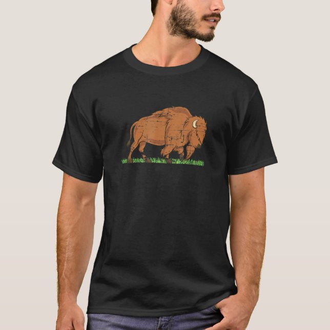 Camiseta Willife Animal Zoo Keeper Bison American Buffalo (Frente)