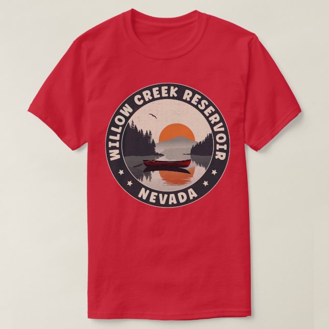 Camiseta Willow Creek Reservoir Nevada Sunset (Frente do Design)