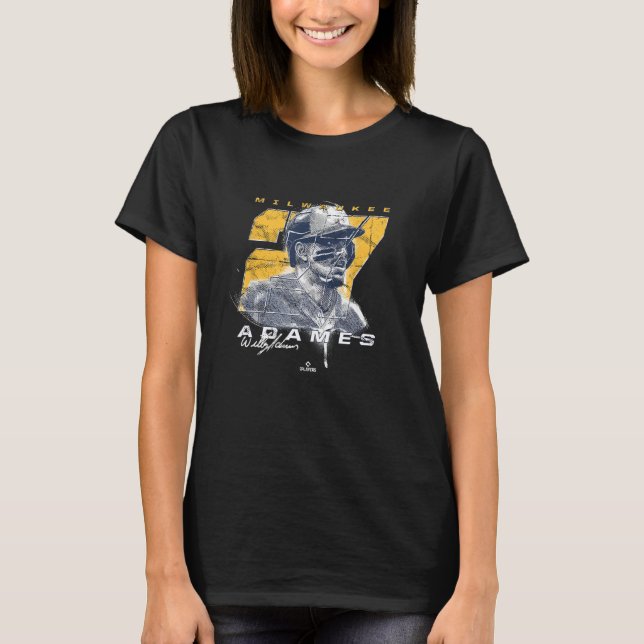 Camiseta Willy Adames Silhouette O Kid Milwaukee MLBPA (Frente)