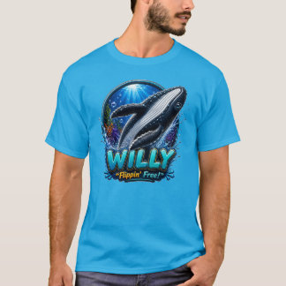 Camiseta Willy Baleia – Livre e Feliz. Divertido