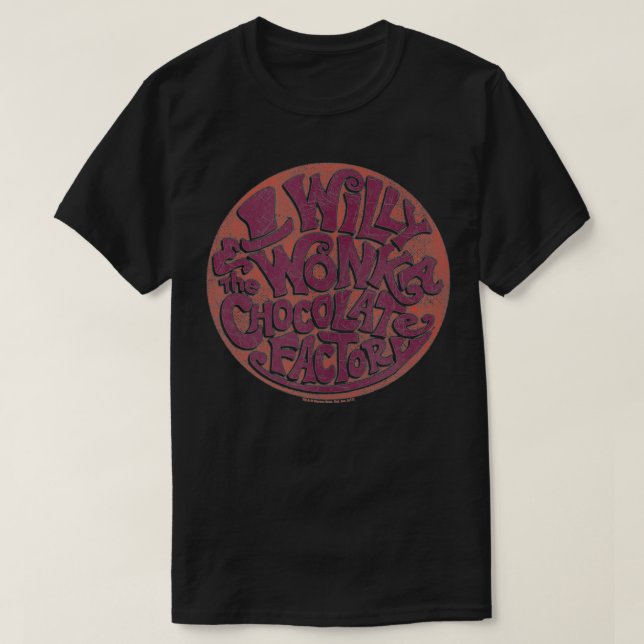 Camiseta Willy Wonka and the Chocolate Factory Circle Logo  (Frente do Design)