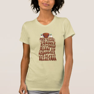Camiseta Willy Wonka Chocolate Waterfall Typography