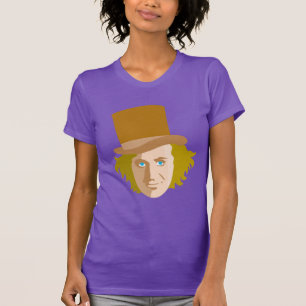 Camiseta Willy Wonka Stenciled Face Graphic