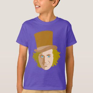 Camiseta Willy Wonka Stenciled Face Graphic
