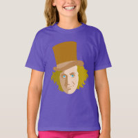 Willy Wonka Stenciled Face Graphic