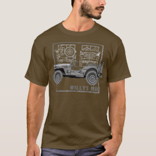 Camiseta Willys MB Vintage Off Road Vehicle WW2