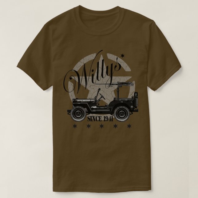 Camiseta Willys US Militar Off Road Vehicle  (Frente do Design)