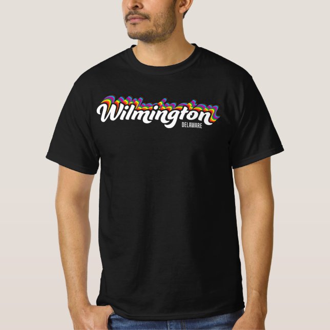 Camiseta Wilmington Delaware Rainbow Pride (Frente)
