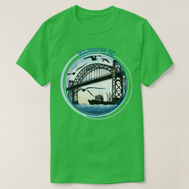 CAMISETA WILMINGTON NC CAPE MEDO PONTE MEMORIAL (Frente do Design)