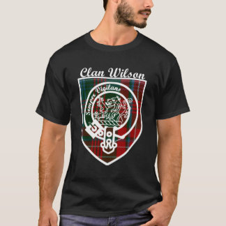Camiseta Wilson Surname Sobrenome Scottish Clan Tan Crachá