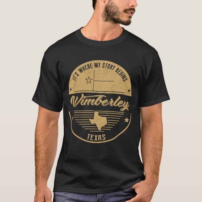 Camiseta Wimberley Texas É onde minha história começa (Frente)