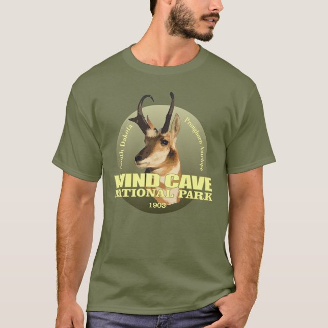 Camiseta Wind Cave NP (Pronghorn) WT (Frente)