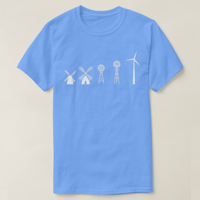 Camiseta wind energy evolution windmill 1 (Frente do Design)