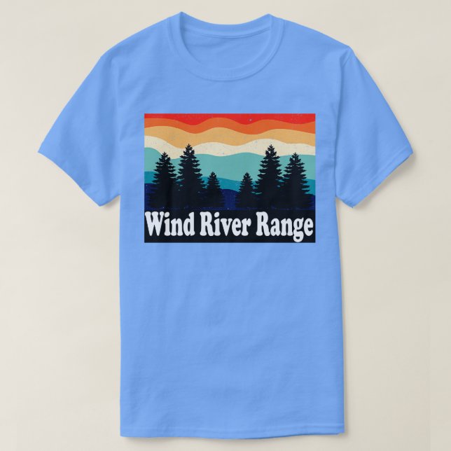 Camiseta Wind River Range Wyoming Retro (Frente do Design)