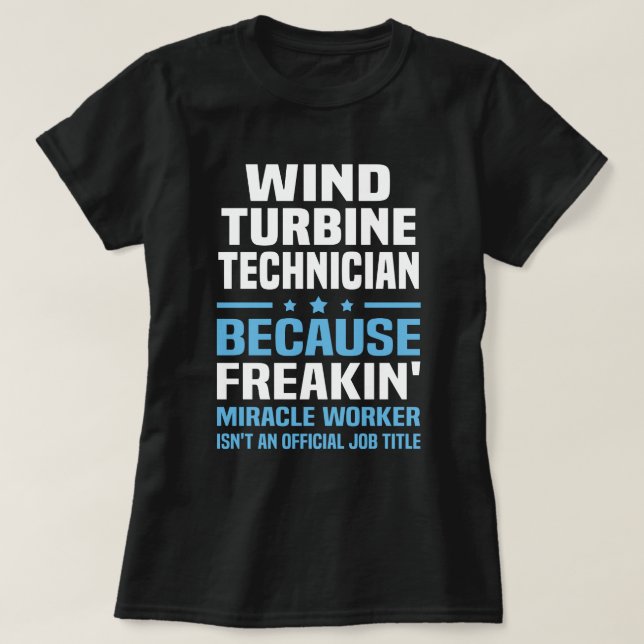 Camiseta Wind Turbine Technician (Frente do Design)